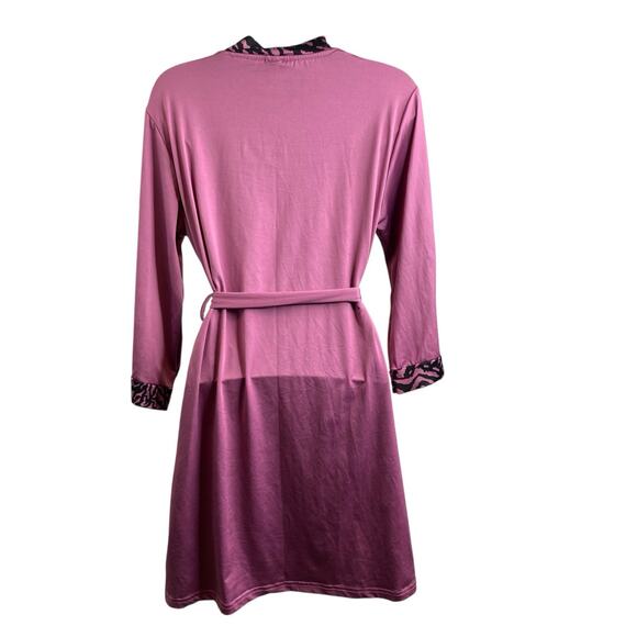 bebe Y2K Purple Rhinestone Spellout Robe Size L Coquette Retro Glam Hollywood - Picture 2 of 12